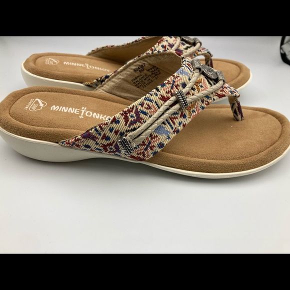 Minnetonka Women's Silverthorne 360 Thong Sandals Size 8 - Picture 6 of 7